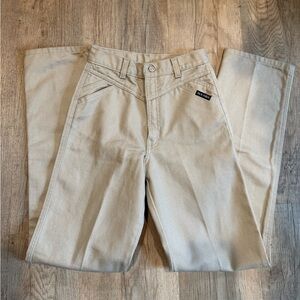 Vintage Rockies Khaki Western High Waist Jeans Girls 14S Tan Cotton 775312